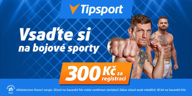 Vsaďte si na MMA s bonusem 300 Kč u Tipsportu